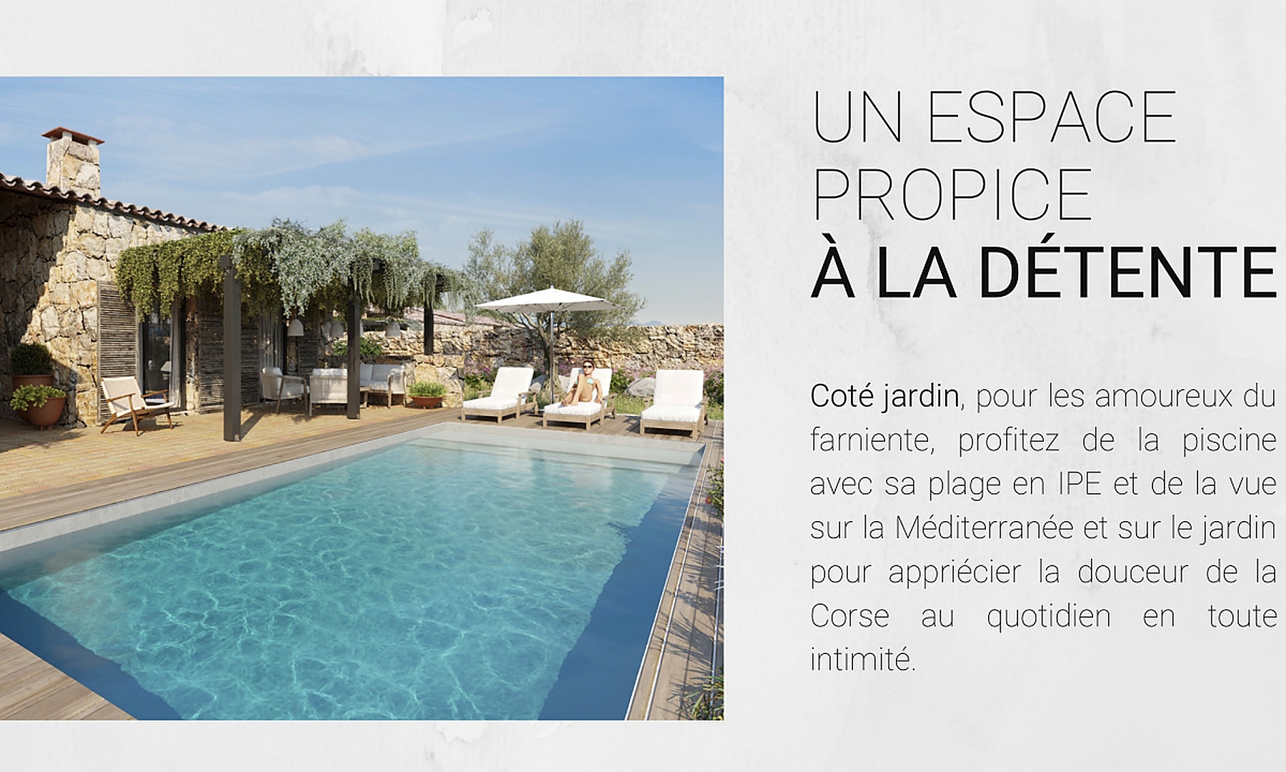 Piscine et terrasse Bergeries de Pacialella